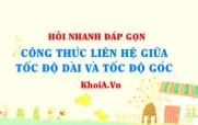 Công thức liên hệ giữa tốc độ dài và tốc độ góc lớp 10?